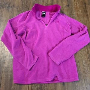 North Face women's Lite Fleece Pullover pink size small